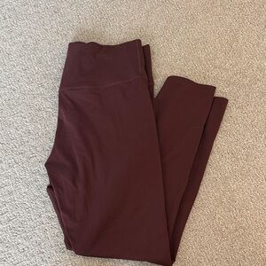 Nike Dri-Fit Burgundy High-Waisted Leggings. Size Large.